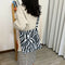 Casual Women Shoulder Trunk Plush Autumn Crossbody Bag Tote (Zebra Pattern)