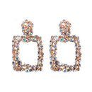 Statement Earrings For Women Large Square Crystal Big Earrings Rhinestone D X7E5