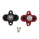 Red & Black Junction Block Power Post Set Insulated Terminal Stud 8mm Ring M 8