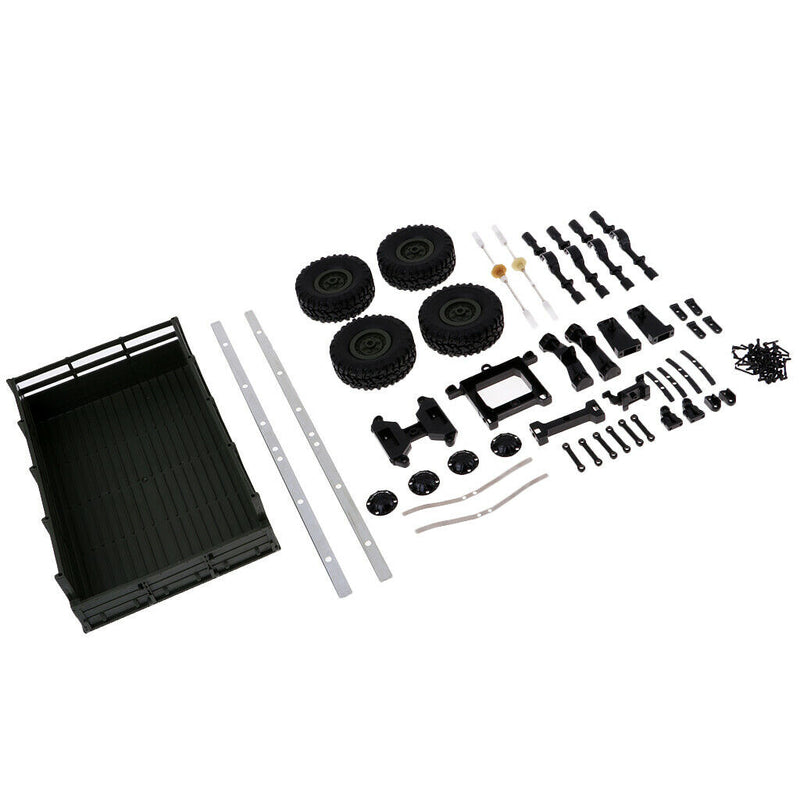 Upgrade Trailer Military RC Car DIY Parts Set for WPL B1 B14 B16 B24 1/16 Metal