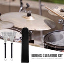 1 Pair Drum Brushes Long Handle Jazz Drum Musical Brushes with Storage Bag A