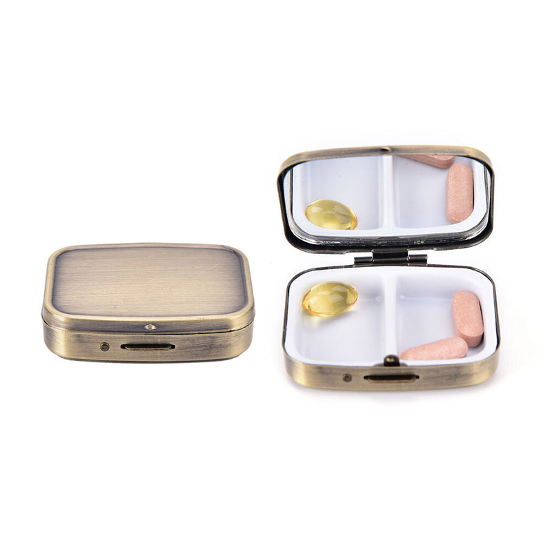 1X Metal Pill Box Medicine Organizer Container Jewellery Case Storage Holder A3c