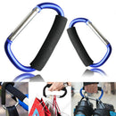 2Universal Large Buggy Mummy Clip Pram Pushchair Shopping Bag Hook Carabiner LJ
