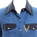 1 x Gorgeous Christmas Antler Deer Head Collar Brooch Pin Xmas Gift Unisex-