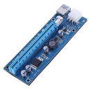 Only Card 6pin Express PCI-E USB3.0 1x to 16x Extender Riser Card BTC Mining New