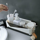 Perforated Storage Rack Shelf Wall-mounted Supplies For Home Bathroom Sink White