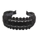 Gothic Lace Headband Embroidery Flower Hair Hoop Cloth Hollow Boho Girls