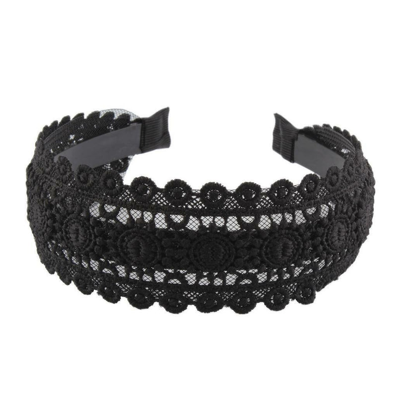 Gothic Lace Headband Embroidery Flower Hair Hoop Cloth Hollow Boho Girls