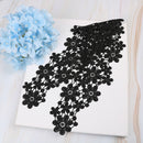 Black embroidery neckline embroidered applique lace garment collar accessories U
