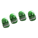 4 Pieces Green Tire Rim Valve Wheel Air Port Cover Stem Cap for Motorcycle