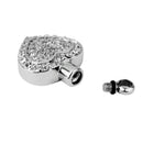 Full Crystal Heart Cremation Pendant Keepsake Ash Holder Necklace Jewelry