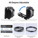 USB charging headlight LED headlight with red warning function outdoor wate P2Y7