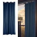 Waterproof Outdoor Curtain UV/Light Blackout for Patio Pivilion Blue 54x96"