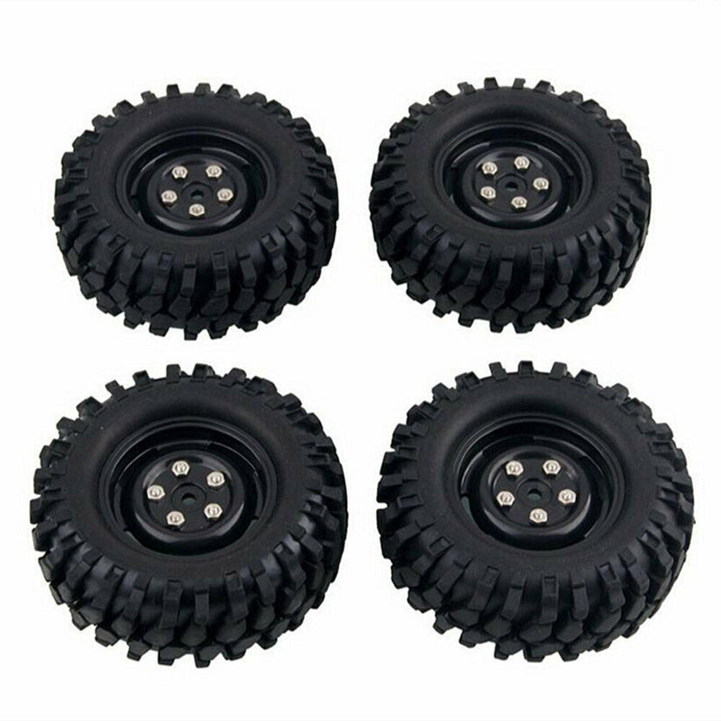 4x RC 1:10 Off-road Car Rubber Tyre&Plastic Wheel Rims for RC4WD D90 D110