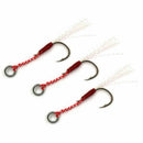 5pcs/lot Stainless Steel Jigging Spoon Fishing Hook With with feather and r