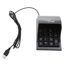 Mini USB Numeric Keypad Number Digital Password Keyboard Num Pad 19Keys