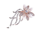 Fashion Elegant Rhinestones Opal Flower Brooch Jewelry Accessory for Women A