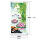 5D DIY Diamond Painting Lotus Pond Cross Stitch Embroidery Rhinestones Kits
