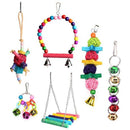 Bird Parrot Toys-Bird Hanging Shredding Swing Chew-Birds Ladder Bell Toys F D5Q3
