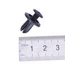 50X 6mm Auto Car Bumper Fender Retainer Push Black Plastic Fixed Clips Fasten M&