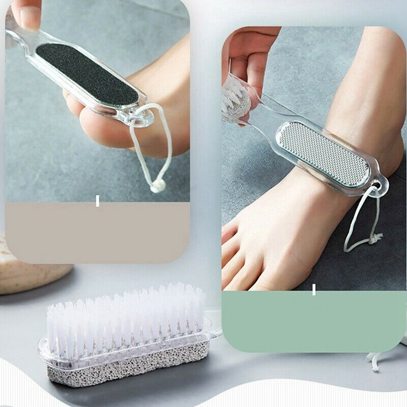 Home Foot Pumice Stone 4 In 1 Stone Dead Skin Remover Brush Pedicure Grindi X4V2
