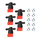 5 Packs 698183 Fuel Shutoff Valve 1/4 inch Inline Straight Fuel Shut Off Va
