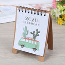 2020 Forest Animals Mini Desktop Paper Calendar  Daily Scheduler Table Plan OZ
