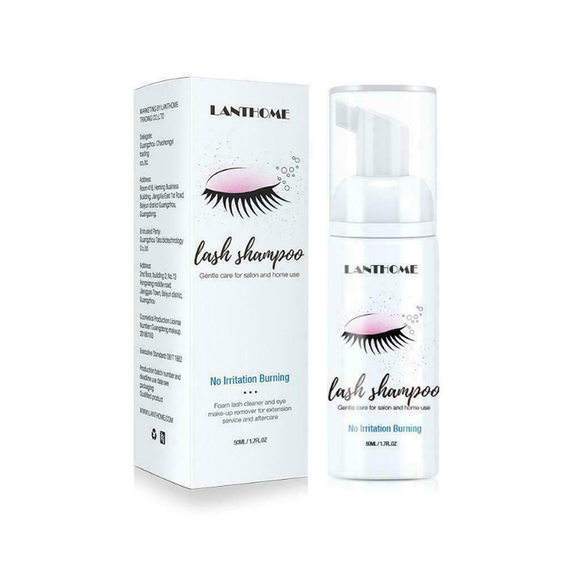 Eyelash Extensions Brush Shampoo Kit Eye Lash Cleaning Makeup Foam 50ml A5Q7