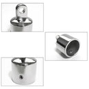 2Pcs Stainless Steel 7/8'' Pipe Eye End Cap Bimini Top Fitting Hardware For