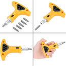 Hex Sted Anti Slip Kit Screwdriver Set Home T Handle Manual Ratchet Tool