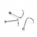 10x Stainless Steel Clear Crystal Twist Nose Ring Stud Body Bar Piercing