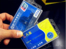 2PCS Vertical Hard Plastic ID Badge Holder Card Multi Transparent Clear