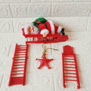 Animated Musical Santa Claus Climbing Ladder Up Tree Decoration Christmas C7P3