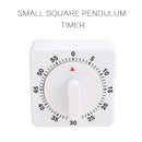2Pcs Kitchen Timer Small Square Cooking Mechanical Alarm 60 Minutes Reminder Set