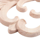 1x Rubber Wood Carved Onlay Applique Unpainted Furniture for Home Door Cabi