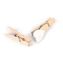 10X Mini Hearts Wooden Pegs Photo Clips Wedding Party Room Decor Craft FashionJR