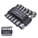 14X Power Nut Driver Drill Bit Set SAE Metric Socket Wrench Screw 1/4"Hex Shank3