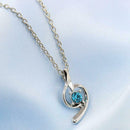Crystal Pendants Necklace Diamond Women Charm Clavicle Chain Jewelry (B) A