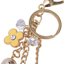 Synthetic Leather Tassel Keychain Car Key Chain Ornaments Bag Charm Yellow