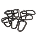 10Pieces Black D Shaped Aluminum Alloy Carabiner Hook Keychain Accessor Gw