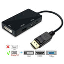 DisplayPort DP Male to HDMI/DVI/VGA Female 3 in 1 Adapter Converter Cable