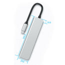 5 IN 1 Type-C USB 3.0 Hub Adapter HDMI 4K Converter 87W PD Charge for PC Laptop