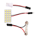 Car Interior Light Lamp Panel 18SMD LED T10 Festoon Dome BA9S Adapter 12V DC