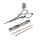 5pcs European Sewing Scissors Thimble Needle Case Threader for Sewing Crafts