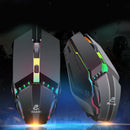 USB LED Backlit RGB Wired Gaming Mouse 1600 DPI Office Home Mice with Side