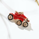 Enamel Crystal Rhinestone Motorcycle Shape Collar Brooch Pins Jewelry Gift FT
