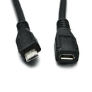 Male To Female Micro USB Extension Extender Data Sync Charging Cable Adaptor H