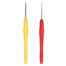 2pcs Useful Hand Knitting Crafts Tool Grip Handles Crochet Hook 1.25/1.5mm