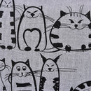 1pc Cat Shopping Tote Bag Big Canvas Handbag Shoulder Crossbody Bag Portable Gn