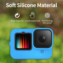 Silicone Camera Protective Case Lens Cap Set for GoPro Hero 9 Hero9 (Blue)